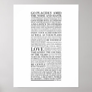 Affiche Desiderata par Max Ehrmann