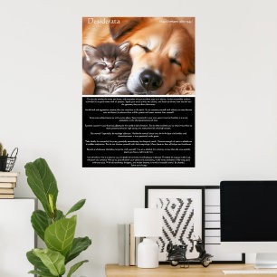 Affiche Desiderata Peaceful Company : Kitten et Chien
