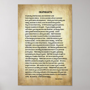 Affiche Desiderata Poem 8x12 Premium Canvas