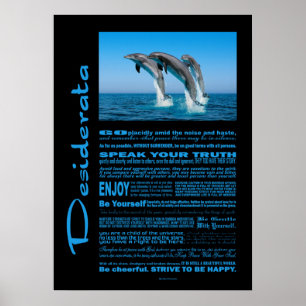 Affiche Desiderata Poem Up Dolphin Up