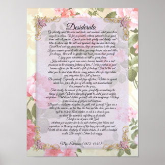 Affiche Desiderata, prothèse florale "choses désirées" de