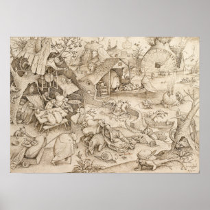 Affiche Desidia (Sloth) par Pieter Bruegel l'Ancien