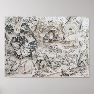 Affiche Desidia (Sloth), Pieter Bruegel