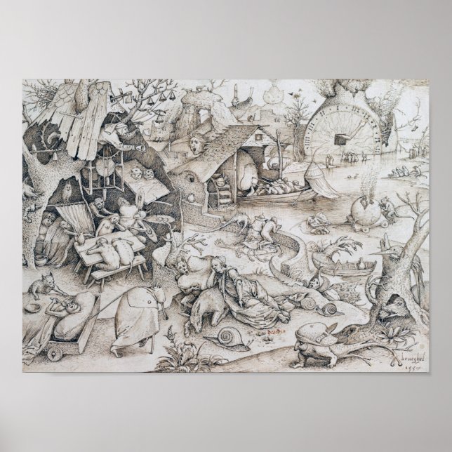 Affiche Desidia (Sloth), Pieter Bruegel (Devant)
