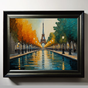 Affiche Design abstrait moderne Or Orange Bleu européen