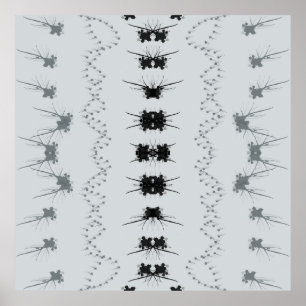 Affiche Design abstrait noir et gris