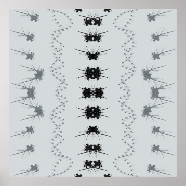 Affiche Design abstrait noir et gris (Devant)