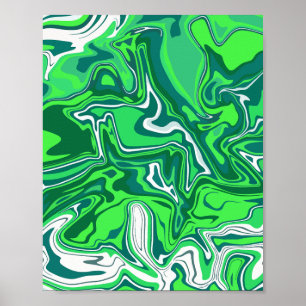 Affiche Design Abstrait vert
