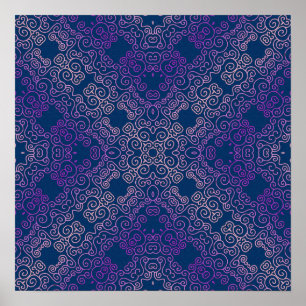 Affiche design arabesque violet