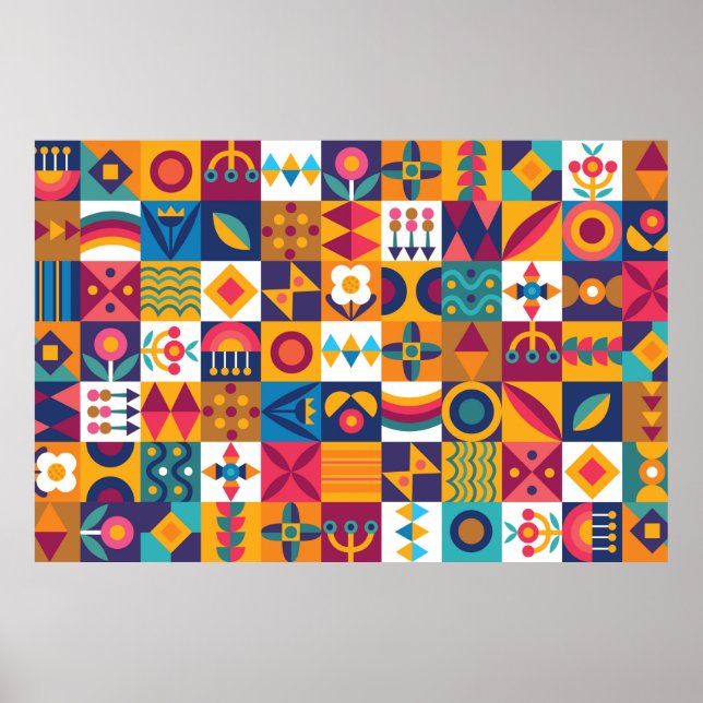 Affiche Design arrière - plan transparent art moderne (Devant)