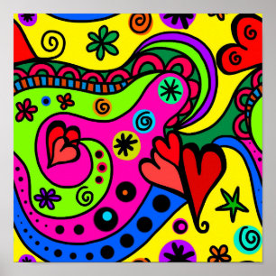 Affiche Design cardiaque artistique