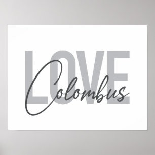 Affiche Design cool urbain, simple et moderne Love Colombu