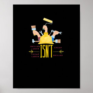 Affiche Design d’art du travail classique - Le travail qua