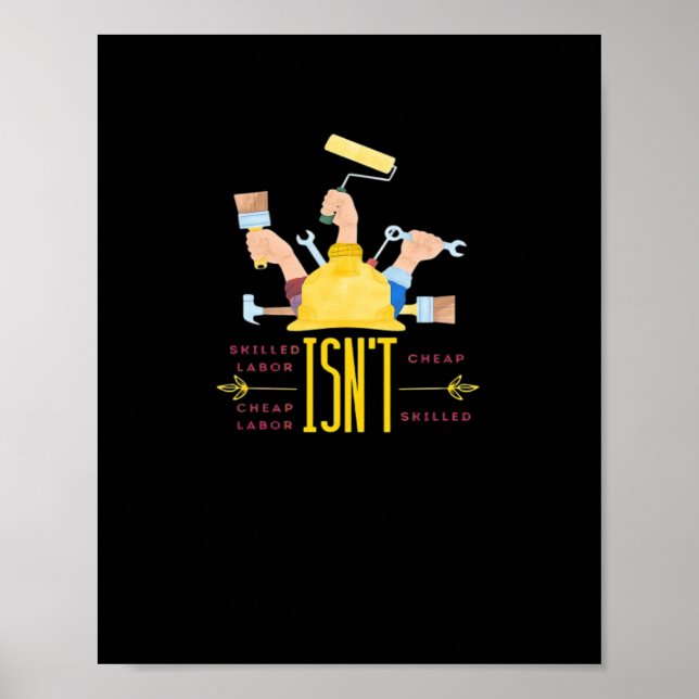 Affiche Design d’art du travail classique - Le travail qua (Devant)