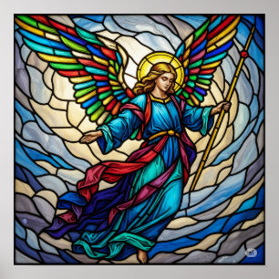 Affiche Design d'art Serene Staint Glass Angel