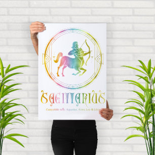 Affiche Design de compatibilité Zodiac Sagittarius