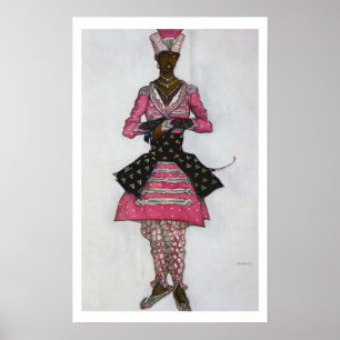 Affiche Design de costume pour l'Indienne mariée, de Sle