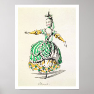 Affiche Design de costume pour Phrygienne, à Dardanus, une