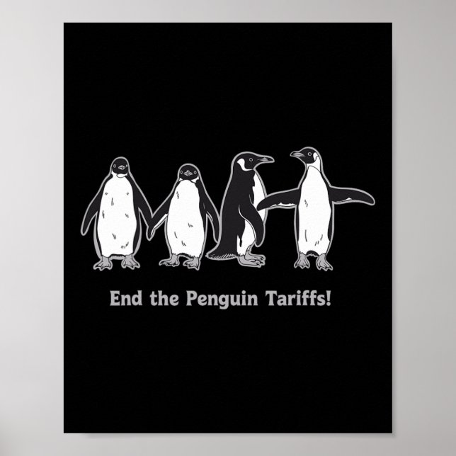 Affiche Design de dessin pour les tarifs de pingouin de fi (Devant)