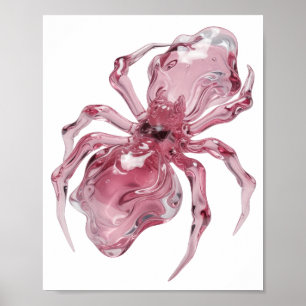 Affiche Design de GLASS SPIDER en argent propre