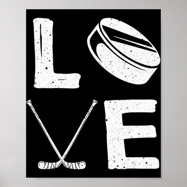 Affiche Design De Hockey Amusant Hommes Enfants Hockey Sur (Devant)