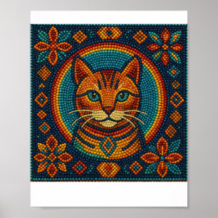 Affiche Design de look de chaton perlé