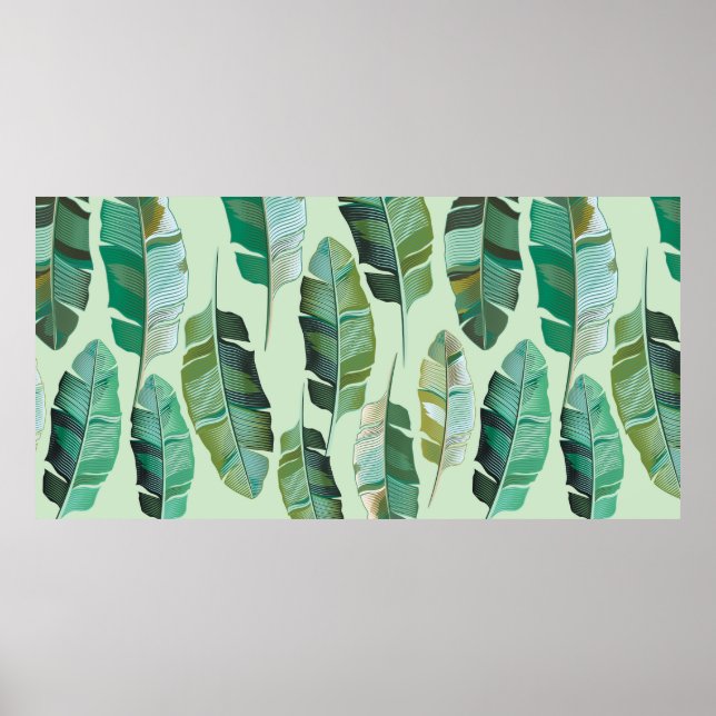 Affiche Design de mode avec banane tropicale plantes (Devant)