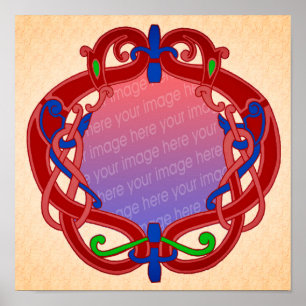 Affiche Design de noeud celtique Créez votre propre photo