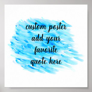 Affiche design de peinture bleu abstrait moderne ajouter v