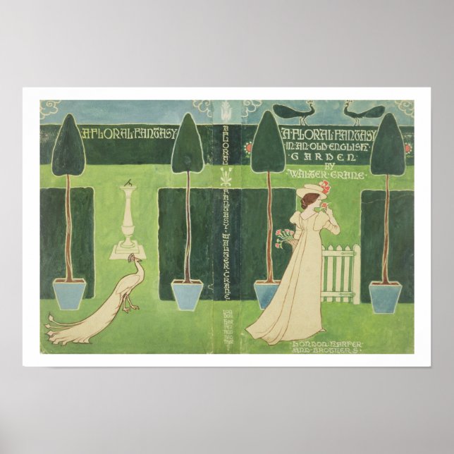 Affiche Design de Veste de livre pour "Un Imaginaire flora (Devant)