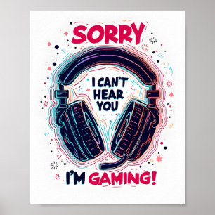 Affiche Design des casques de jeu