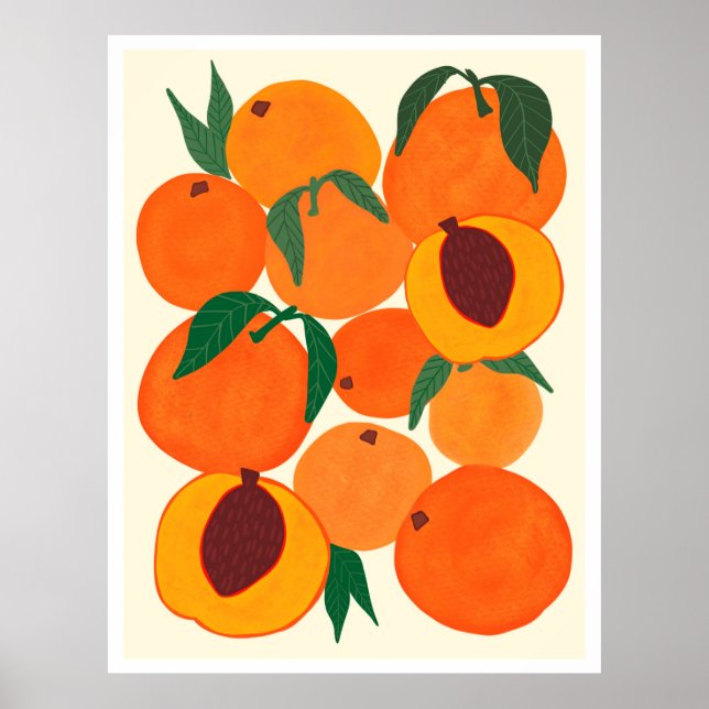 Affiche Design d'illustration de fruit abstrait moderne re (Devant)