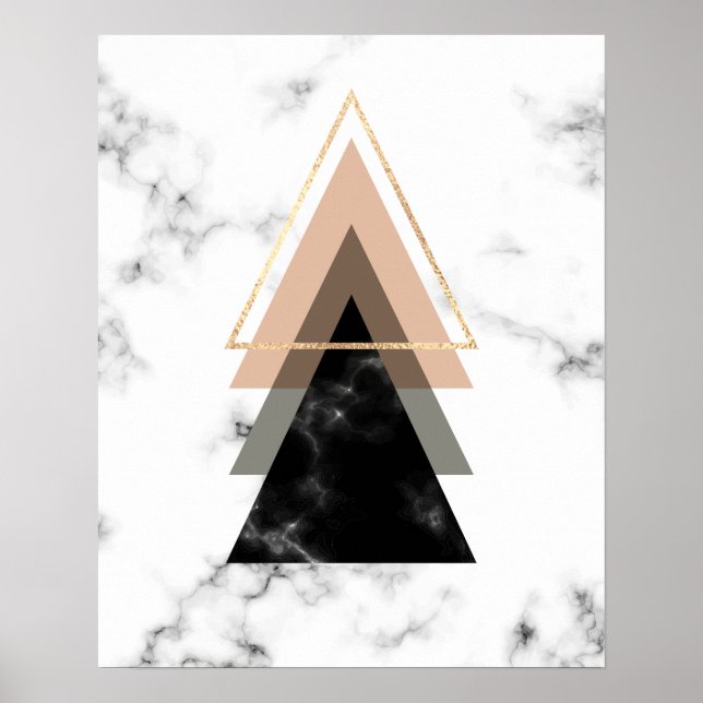 Affiche Design d'impression en marbre pastel (Devant)