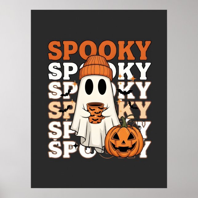 Affiche Design éffrayant Halloween (Devant)