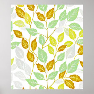 Affiche Design élégant de feuilles inspirées par la nature