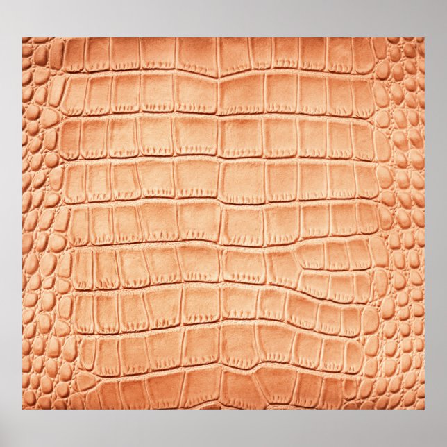 Affiche Design en cuir de reptile orange (Devant)