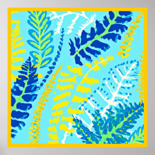 Affiche Design floral dynamique