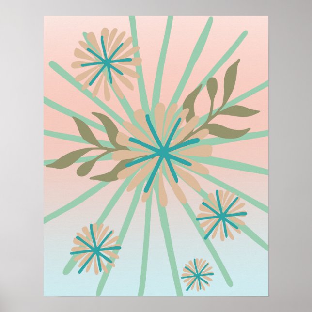 Affiche Design floral Pop Boho (Devant)