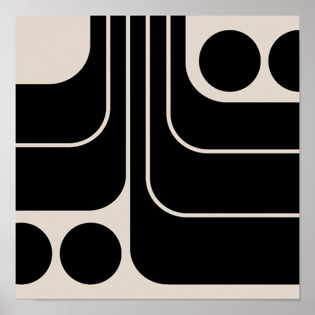 Affiche Design géométrique moderne du milieu du siècle (Devant)