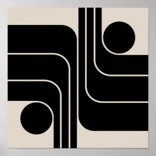 Affiche Design géométrique moderne du milieu du siècle