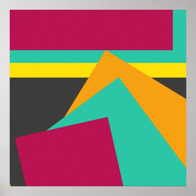 Affiche Design géométrique moderne populaire, (Devant)