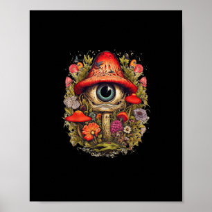 Affiche Design Goblincore Champignon Esthétique Cottagecor