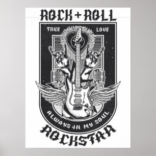 Affiche Design Guitar Rock