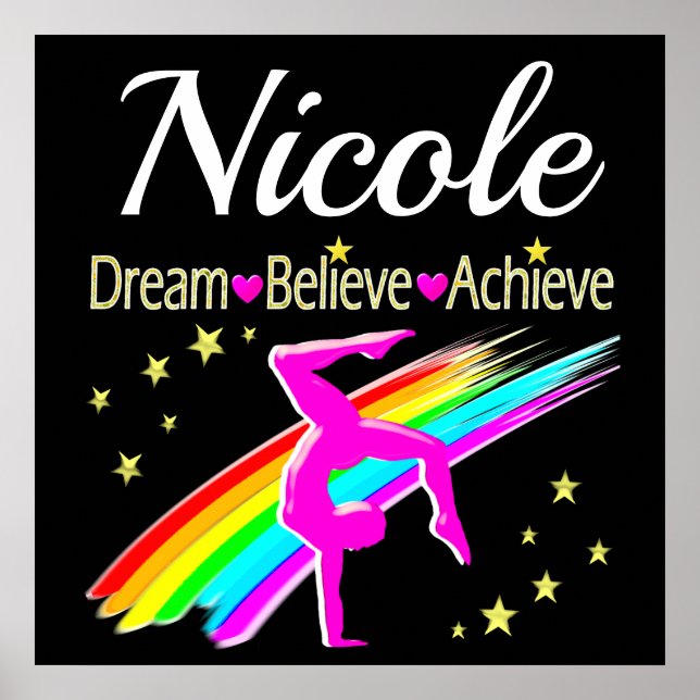 AFFICHE DESIGN GYMNASTIQUE PERSONNALISÉ BUTS CONCEPTION (Devant)