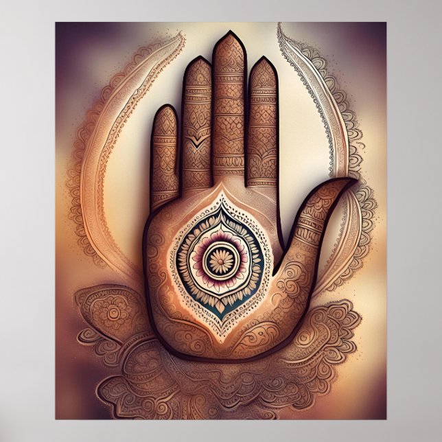 Affiche Design henné (Devant)