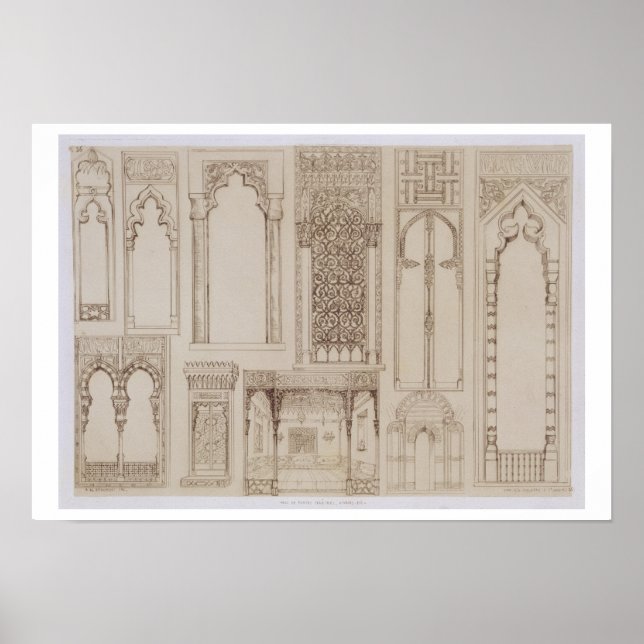 Affiche Design islamique et mauresque pour volets et divan (Devant)