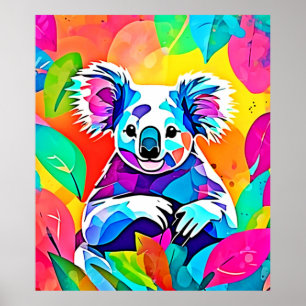 Affiche Design Koala Abstrait