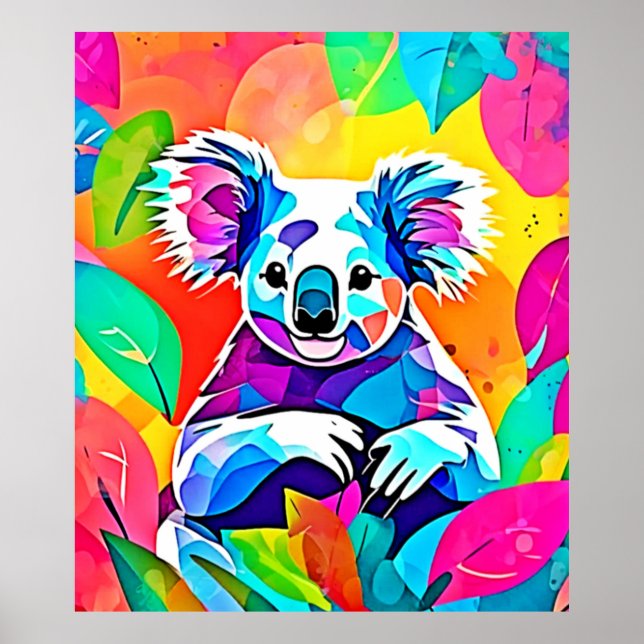 Affiche Design Koala Abstrait (Devant)