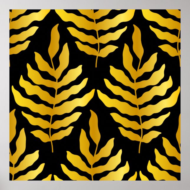 Affiche Design moderne avec feuille. Feuilles tropicaux de (Devant)