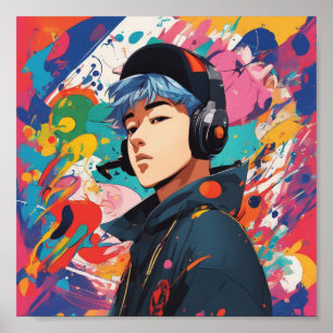 Affiche design moderne coloré et audacieux